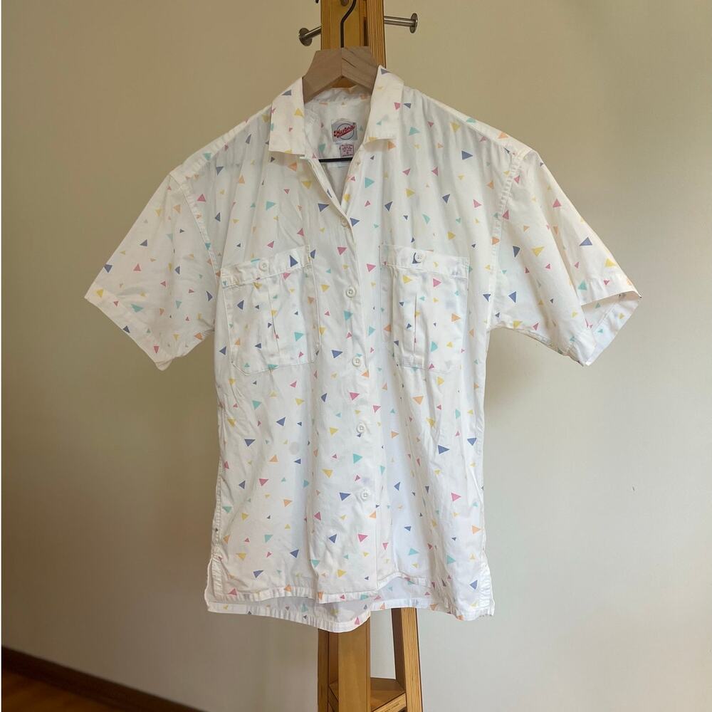 Womens vintage 80s Merona Sport short-sleeve button-down shirt